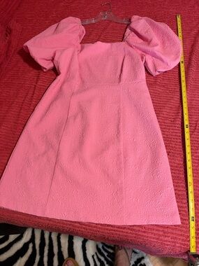 Jade Bubble-Sleeve Mini Dress in Pink